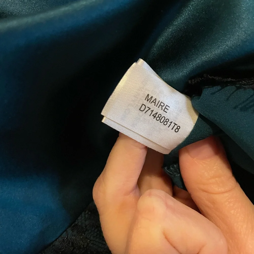 DVF Maire Blue Silk and Lace Slip Dress - Picture 8 of 16